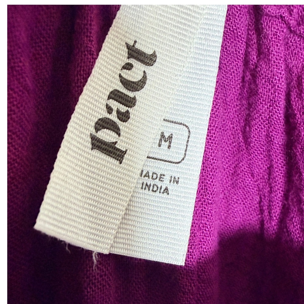 Pact Coastal Double Gauze Cami Maxi Dress Sangria Purple Medium WB1-WQC - Picture 11 of 13
